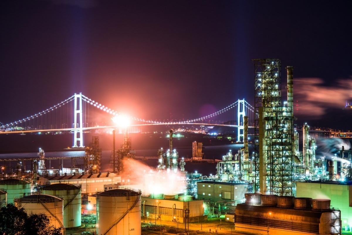 Muroran Night View from Hakucho Bridge