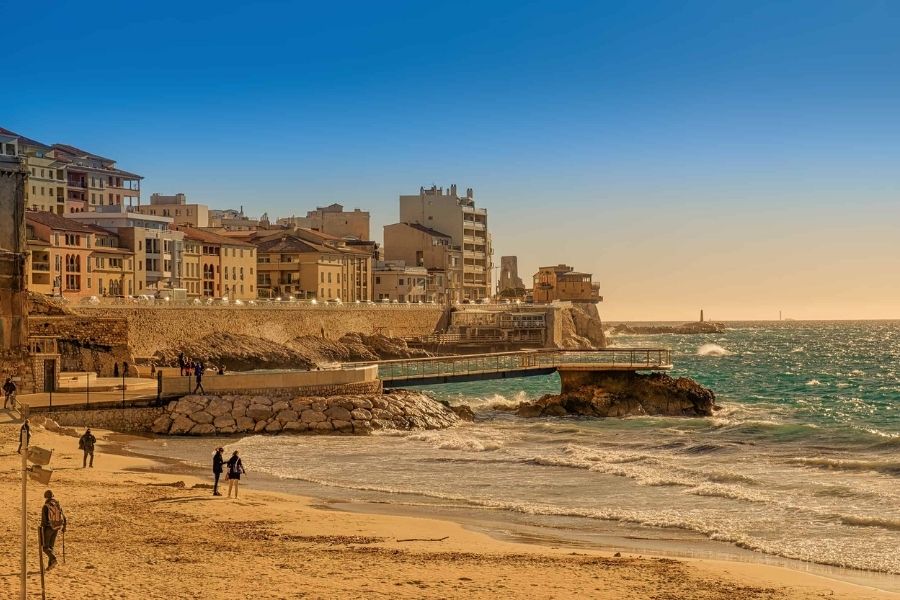 Local beach on Marseille shore tours