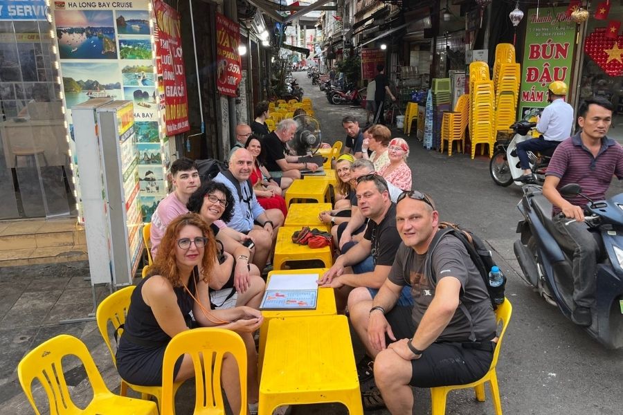 Street food from Southeast Asia port
