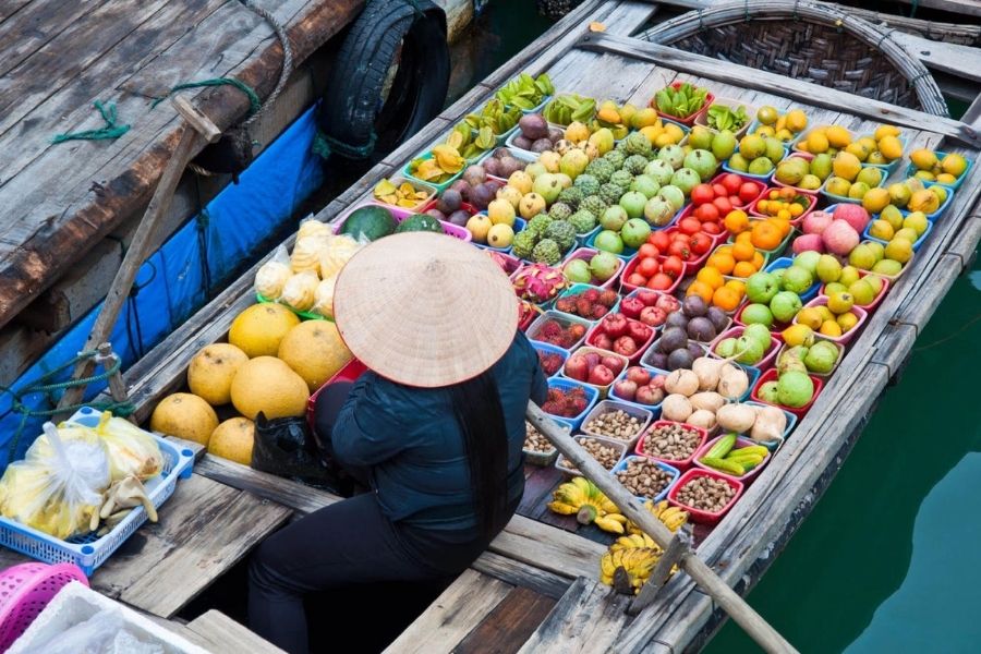 Traditional markets in Vietnam - local life in indochina