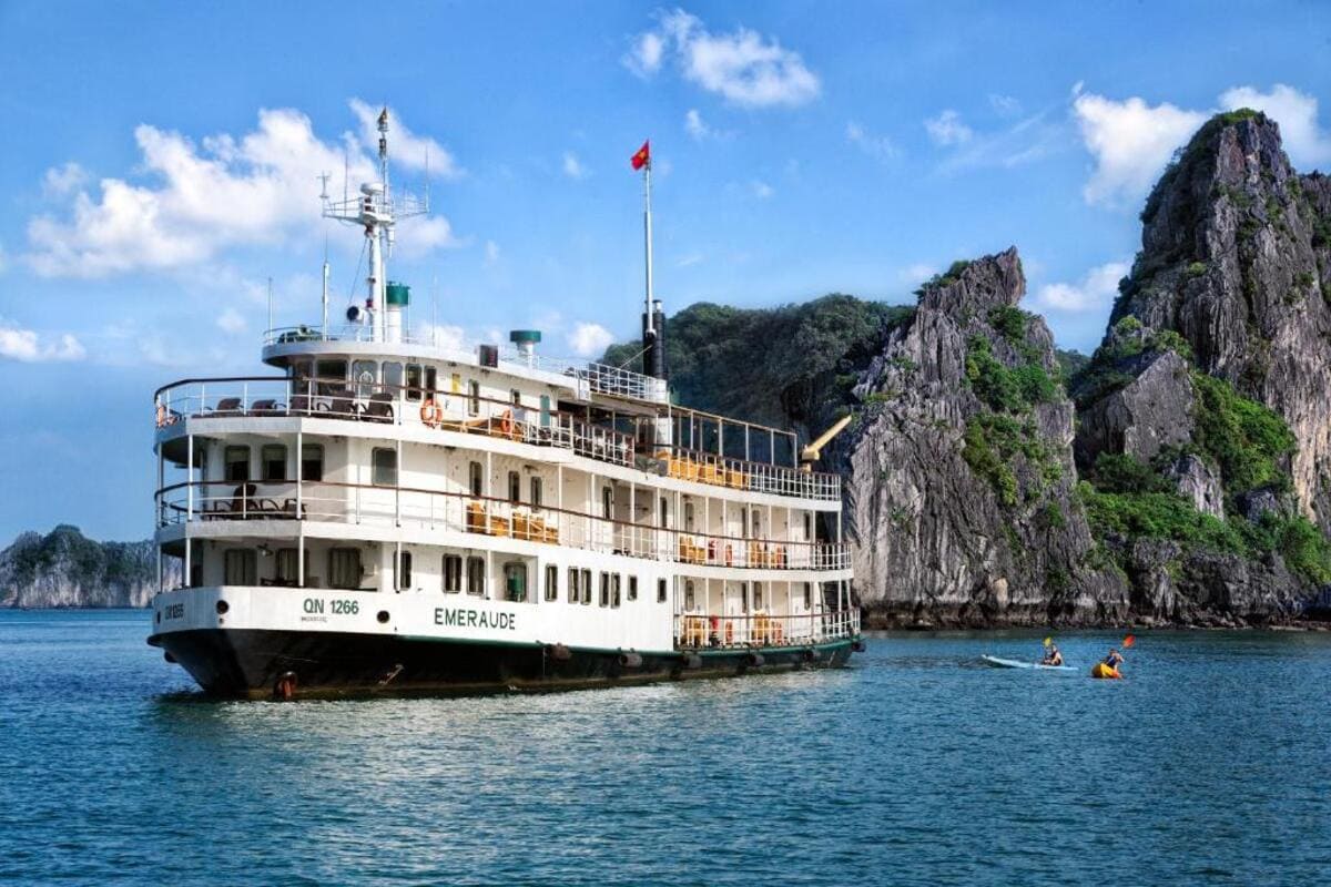 Emeraude cruise boat in Ha Long Bay, Vietnam
