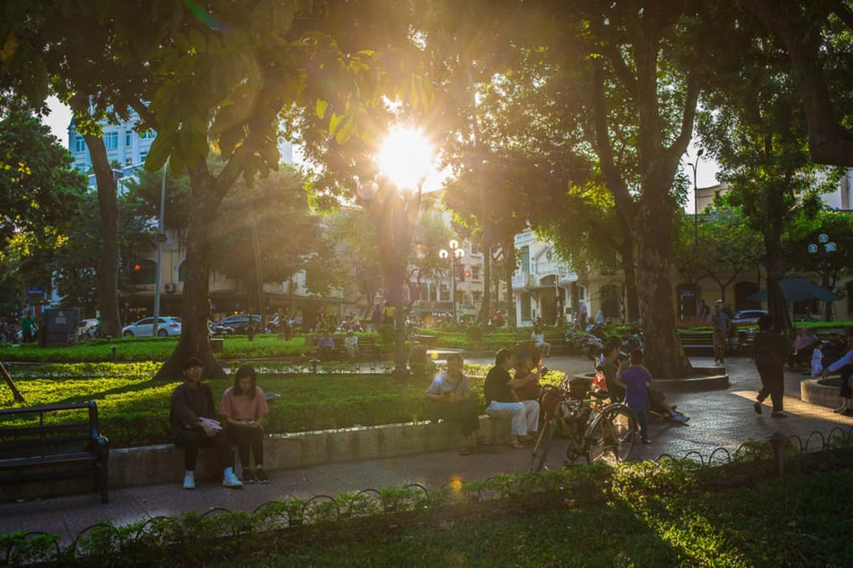 Hoan Kiem Lake in central Hanoi